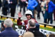 2 December 2018; Davy Russell on Delta Work after winning the BARONERACING.COM Drinmore Novice Steeplechase during the Sunday of the Fairyhouse Winter Festival at Fairyhouse Racecourse in Meath. Photo by Matt Browne/Sportsfile