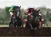 2 December 2018; Delta Work, right, with Davy Russell up, jumps the last on their way to winning the BARONERACING.COM Drinmore Novice Steeplechase from second place Le Richebourg with Barry Geraghty  during the Sunday of the Fairyhouse Winter Festival at Fairyhouse Racecourse in Meath. Photo by Matt Browne/Sportsfile