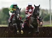 2 December 2018; Delta Work, right, with Davy Russell up, jumps the last on their way to winning the BARONERACING.COM Drinmore Novice Steeplechase from second place Le Richebourg with Barry Geraghty  during the Sunday of the Fairyhouse Winter Festival at Fairyhouse Racecourse in Meath. Photo by Matt Browne/Sportsfile