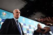 2 December 2018; Republic of Ireland manager Mick McCarthy during post draw flash reactions following the UEFA EURO2020 Qualifying Draw at the Convention Centre in Dublin. (Photo by Stephen McCarthy / UEFA via Sportsfile)