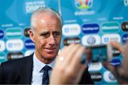 2 December 2018; Republic of Ireland manager Mick McCarthy during post draw flash reactions following the UEFA EURO2020 Qualifying Draw at the Convention Centre in Dublin. (Photo by Stephen McCarthy / UEFA via Sportsfile)