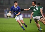 2 December 2018; Shane Carey of Scotstown in action against Eamonn McGee and Michael Carroll of Gaoth Dobhair  during the AIB Ulster GAA Football Senior Club Championship Final match between Gaoth Dobhair and Scotstown at Healy Park in Tyrone. Photo by Oliver McVeigh/Sportsfile