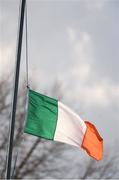 2 December 2018; The Irish tricolour flies at half mast during a minutes silence for the late Sheamus Howlin, former Leinster Council Chairman, before the AIB Leinster GAA Hurling Senior Club Championship Final match Ballyboden St Enda's and Ballyhale Shamrocks at Netwatch Cullen Park in Carlow. Photo by Piaras Ó Mídheach/Sportsfile