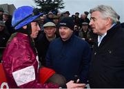 2 December 2018; Jack Kennedy with owner Michael O'Leary and trainer Gordon Elliott after winning the BARONERACING.COM Hatton's Grace Hurdle with Apple's Jade during the Sunday of the Fairyhouse Winter Festival at Fairyhouse Racecourse in Meath. Photo by Matt Browne/Sportsfile