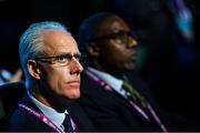 2 December 2018; Republic of Ireland manager Mick McCarthy during the UEFA EURO2020 Qualifying Draw at the Convention Centre in Dublin. (Photo by Stephen McCarthy / UEFA via Sportsfile)