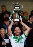 2 December 2018; Ballyhale Shamrocks captain Michael Fennelly lifts the cup after the AIB Leinster GAA Hurling Senior Club Championship Final match Ballyboden St Enda's and Ballyhale Shamrocks at Netwatch Cullen Park in Carlow. Photo by Piaras Ó Mídheach/Sportsfile
