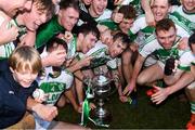 2 December 2018; Ballyhale Shamrocks players celebrate with the cup after the AIB Leinster GAA Hurling Senior Club Championship Final match Ballyboden St Enda's and Ballyhale Shamrocks at Netwatch Cullen Park in Carlow. Photo by Piaras Ó Mídheach/Sportsfile