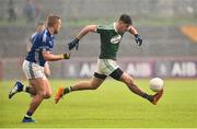 2 December 2018; Daire O'Baoill of Gaoth Dobhair in action against Jamie McCarey of Scotstown during the AIB Ulster GAA Football Senior Club Championship Final match between Gaoth Dobhair and Scotstown at Healy Park in Tyrone. Photo by Oliver McVeigh/Sportsfile