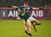 2 December 2018; Odhran McFadden/Ferry of Gaoth Dobhair in action against Kieran Hughes of Scotstown during the AIB Ulster GAA Football Senior Club Championship Final match between Gaoth Dobhair and Scotstown at Healy Park in Tyrone. Photo by Oliver McVeigh/Sportsfile