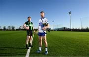 3 December 2018; Cian Donohue of Naomh Bríd, right, and Cian O'Niaraigh of Dundalk Young Irelands during the AIB Leinster GAA Club Football Finals Launch at the GAA Games Development Centre in Abbotstown, Dublin. Photo by David Fitzgerald/Sportsfile