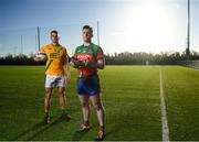 3 December 2018; Nigel Dunne of Shamrocks, right, and Peter Kelly of Two Mile House during the AIB Leinster GAA Club Football Finals Launch at the GAA Games Development Centre in Abbotstown, Dublin. Photo by David Fitzgerald/Sportsfile