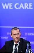3 December 2018; UEFA President Aleksander Ceferin during a UEFA Executive Committee press conference at The Shelbourne Hotel in Dublin. Photo by Stephen McCarthy/Sportsfile