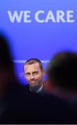 3 December 2018; UEFA President Aleksander Ceferin during a UEFA Executive Committee press conference at The Shelbourne Hotel in Dublin. Photo by Stephen McCarthy/Sportsfile