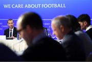 3 December 2018; UEFA President Aleksander Ceferin during a UEFA Executive Committee press conference at The Shelbourne Hotel in Dublin. Photo by Stephen McCarthy/Sportsfile