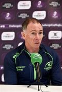 4 December 2018; Connacht head coach Andy Friend during a Connacht Rugby press conference at the Sportsground in Galway. Photo by Sam Barnes/Sportsfile