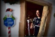 4 December 2018; Amy Ring, captain of Foxrock-Cabinteely, with the Dolores Tyrrell Memorial Cup ahead of the Senior Ladies All-Ireland Club Final, during the 2018 All-Ireland Ladies Club Football Finals Captains Day at Croke Park in Dublin. Photo by David Fitzgerald/Sportsfile