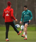 4 December 2018; Conor Murray and Joey Carbery during Munster Rugby squad training at the University of Limerick in Limerick. Photo by Diarmuid Greene/Sportsfile