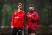 4 December 2018; Conor Murray, left, and Sam Arnold in conversation during Munster Rugby squad training at the University of Limerick in Limerick. Photo by Diarmuid Greene/Sportsfile