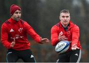 4 December 2018; Rory Scannell, left, and Conor Murray during Munster Rugby squad training at the University of Limerick in Limerick. Photo by Diarmuid Greene/Sportsfile