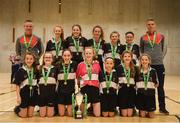 4 December 2018; St. Attracta's Community School, Tubbercurry, Sligo players with the cup after the Post-Primary Schools National Futsal Finals at Waterford IT Sports Arena in Waterford. Photo by Eóin Noonan/Sportsfile