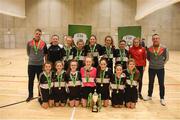 4 December 2018; St. Attracta's Community School, Tubbercurry, Sligo players with the cup after the Post-Primary Schools National Futsal Finals at Waterford IT Sports Arena in Waterford. Photo by Eóin Noonan/Sportsfile