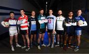 5 December 2018; In attendance are footballers, from left, Keelan Sexton of University of Limerick, Anthony Casey of CIT, Gavin Crowley of IT Tralee, Padraig Fogarty of Maynooth University, Barry Dan O'Sullivan of UCD with the Sigerson Cup, Terence O'Brien of Ulster University, Shehroz Akram of DCU Dochas Eireann and Ciaran Russell of Garda College at the Electric Ireland Higher Education GAA Championships Launch and Draw at Croke Park in Dublin. Photo by David Fitzgerald/Sportsfile