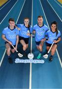 6 December 2018; Dublin players, from left, Jake Malone, Lauren Magee, Jonny Cooper and Ali Twomey were at the National Sports Campus today to launch AIG’s “try before you buy” SmartLane driving app, which gives good drivers up to 20% off their car insurance. Simply download the AIG SmartLane app to take part in the SmartLane driving challenge and you could win some great prizes including Dublin GAA jerseys and One4all vouchers. Go to www.aig.ie/smartlane  to find out more or visit the Android or iOS App store. Photo by Brendan Moran/Sportsfile