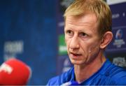 6 December 2018; Head coach Leo Cullen during a Leinster Rugby press conference at Leinster Rugby Headquarters in Dublin. Photo by Eóin Noonan/Sportsfile