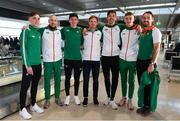 7 December 2018; Team Ireland athletes, from left, Brian Fay, Kevn Maunsell, Garry Campbell, Sean Tobin, Paul Robinson, Daire Finn and Feidhlim Kelly, pictured at Dublin Airport prior to departing for the European Cross Country in Beekse Bergen Safari Park in Tilburg, Netherlands. Photo by Sam Barnes/Sportsfile