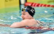 7 December 2018; Mona McSharry of Marlins after breaking the Irish record in the heats of the Women's 100m freestyle event during the Friday of the Irish Short Course Swimming Championships at Lagan Valley Leisureplex in Antrim. Photo by Oliver McVeigh/Sportsfile