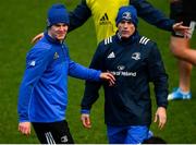 7 December 2018; Jonathan Sexton, left, and backs coach Felipe Contepomi during the Leinster Rugby captain's run at the Recreation Ground in Bath, England. Photo by Ramsey Cardy/Sportsfile