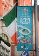 3 December 2018; A general view of UEFA EURO 2020 Lamp-Post Banners in Dublin City. Photo by Stephen McCarthy/Sportsfile