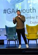 27 October 2018; Johnny Smacks of The 2 Johnnies performing during the #GAAyouth Forum 2018 at Croke Park, Dublin. Photo by Piaras Ó Mídheach/Sportsfile