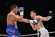 7 December 2018; Craig O'Brien, right, and Almin Kovacevic during their super welterweight contest at The Royal Theatre in Castlebar, Mayo. Photo by Stephen McCarthy/Sportsfile