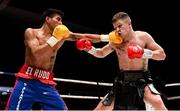 7 December 2018; Dylan Moran, right, and Nelson Altamirano during their welterweight contest at The Royal Theatre in Castlebar, Mayo. Photo by Stephen McCarthy/Sportsfile