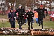 8 December 2018; Ireland athletes, from left, Sean O'Leary, Daire Finn and Fintan Stewart during the European Cross Country Previews at Beekse Bergen Safari Park in Tilburg, Netherlands. Photo by Sam Barnes/Sportsfile