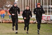 8 December 2018; Ireland athletes, from left, Sean O'Leary, Daire Finn and Fintan Stewart during the European Cross Country Previews at Beekse Bergen Safari Park in Tilburg, Netherlands. Photo by Sam Barnes/Sportsfile