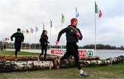 8 December 2018; Sorcha McAllister of Ireland, right, during the European Cross Country Previews at Beekse Bergen Safari Park in Tilburg, Netherlands. Photo by Sam Barnes/Sportsfile