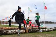 8 December 2018; Ireland Women's U20 athletes, from left, Emma O'Brien, Sophie O'Sullivan and Jodie McCann during the European Cross Country Previews at Beekse Bergen Safari Park in Tilburg, Netherlands. Photo by Sam Barnes/Sportsfile