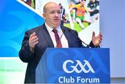 8 December 2018; Chairperson Officer Development Committee Paddy Flood speaking during the National GAA Club Forum at Croke Park in Dublin. Photo by Brendan Moran/Sportsfile