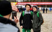 8 December 2018; Sean Tobin, left, and Brian Fay of Ireland pose for a photograph during the European Cross Country Previews at Beekse Bergen Safari Park in Tilburg, Netherlands. Photo by Sam Barnes/Sportsfile