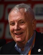 8 December 2018; Svein Arne Hansen, President of European Athletics speaking during the European Cross Country Press Conference at Beekse Bergen Safari Park in Tilburg, Netherlands. Photo by Sam Barnes/Sportsfile