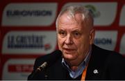 8 December 2018; Svein Arne Hansen, President of European Athletics speaking during the European Cross Country Press Conference at Beekse Bergen Safari Park in Tilburg, Netherlands. Photo by Sam Barnes/Sportsfile