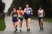8 December 2018; Athletes from left, David Kenny of Farranfore Maine Valley A.C., Kerry, Cian McManamon of Westport A.C., Mayo, Brendan Boyce of Finn Valley A.C., Donegal, and Erick Bernabe Barrondo Garcia, from Guatamala, competing in the men's 20k event during Irish Life Health National Race Walking Championships 2018 at St. Anne's Park in Dublin. Photo by Eóin Noonan/Sportsfile