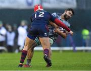 8 December 2018; Colby Fainga’a of Connacht is tackled by Paul Marty of Perpignan during the European Rugby Challenge Cup Pool 3 Round 3 match between Connacht and Perpignan at the Sportsgrounds in Galway. Photo by Piaras Ó Mídheach/Sportsfile