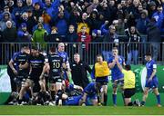 8 December 2018; Referee Mathieu Raynal awards Bath's a first try, scored by Henry Thomas, during the European Rugby Champions Cup Pool 1 Round 3 match between Bath and Leinster at the Recreation Ground in Bath, England. Photo by Ramsey Cardy/Sportsfile
