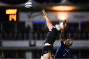 8 December 2018; Dave Attwood of Bath and Devin Toner of Leinster compete for possession during the European Rugby Champions Cup Pool 1 Round 3 match between Bath and Leinster at the Recreation Ground in Bath, England. Photo by Ramsey Cardy/Sportsfile