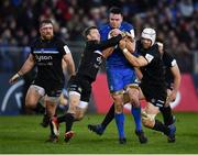 8 December 2018; James Ryan of Leinster is tackled by Will Chudley, left, and Charlie Ewels of Bath during the European Rugby Champions Cup Pool 1 Round 3 match between Bath and Leinster at the Recreation Ground in Bath, England. Photo by Ramsey Cardy/Sportsfile