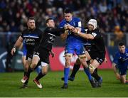 8 December 2018; James Ryan of Leinster is tackled by Will Chudley, left, and Charlie Ewels of Bath during the European Rugby Champions Cup Pool 1 Round 3 match between Bath and Leinster at the Recreation Ground in Bath, England. Photo by Ramsey Cardy/Sportsfile