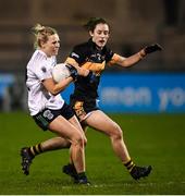 8 December 2018; Fiona Claffey of Foxrock-Cabinteely in action against Róisín O'Sullivan of Mourneabbey during the All-Ireland Ladies Football Senior Club Championship Final match between Foxrock-Cabinteely, Dublin, and Mourneabbey, Cork, at Parnell Park in Dublin. Photo by Stephen McCarthy/Sportsfile